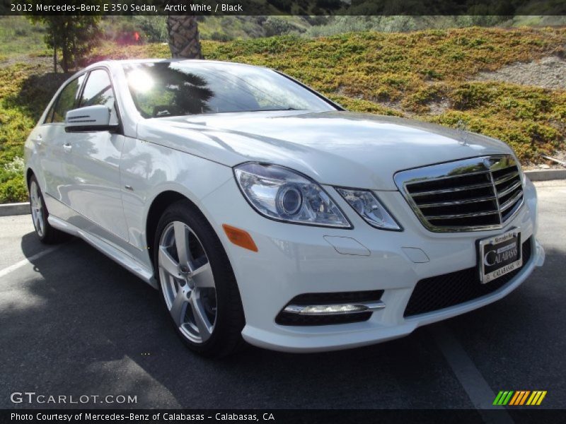 Arctic White / Black 2012 Mercedes-Benz E 350 Sedan