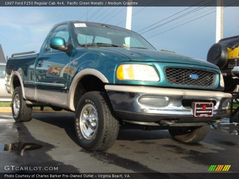 Pacific Green Metallic / Medium Graphite 1997 Ford F150 Regular Cab 4x4
