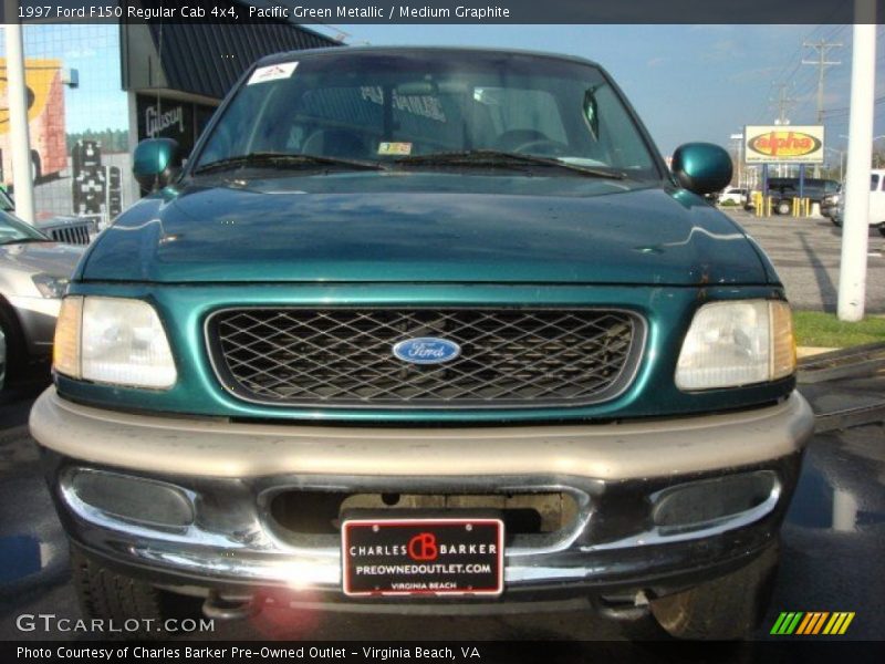 Pacific Green Metallic / Medium Graphite 1997 Ford F150 Regular Cab 4x4