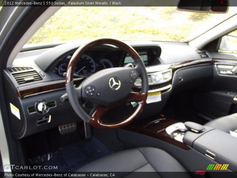 Paladium Silver Metallic / Black 2012 Mercedes-Benz S 550 Sedan