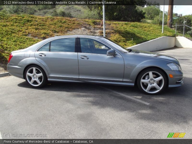 Andorite Gray Metallic / Cashmere/Savanna 2012 Mercedes-Benz S 550 Sedan