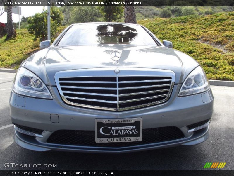 Andorite Gray Metallic / Cashmere/Savanna 2012 Mercedes-Benz S 550 Sedan