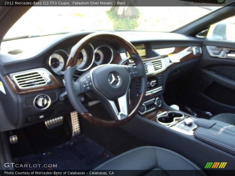 Palladium Silver Metallic / Black 2012 Mercedes-Benz CLS 550 Coupe