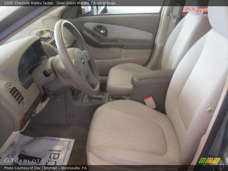 Silver Green Metallic / Neutral Beige 2005 Chevrolet Malibu Sedan
