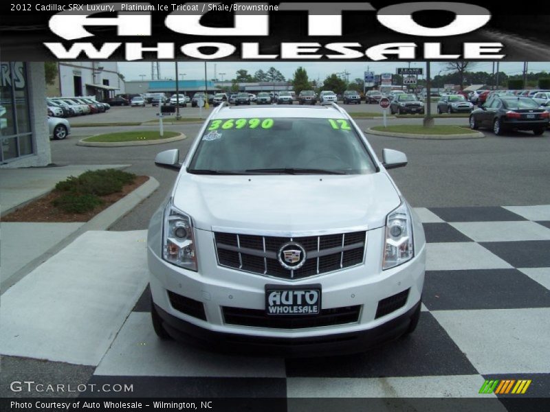 Platinum Ice Tricoat / Shale/Brownstone 2012 Cadillac SRX Luxury