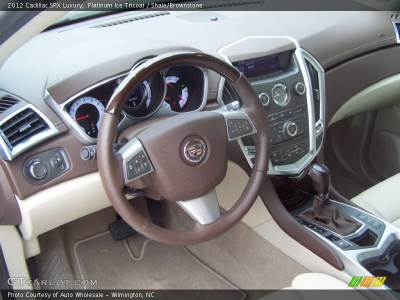 Platinum Ice Tricoat / Shale/Brownstone 2012 Cadillac SRX Luxury