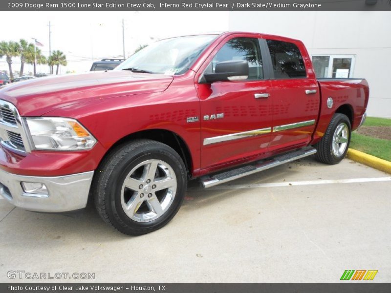 Inferno Red Crystal Pearl / Dark Slate/Medium Graystone 2009 Dodge Ram 1500 Lone Star Edition Crew Cab