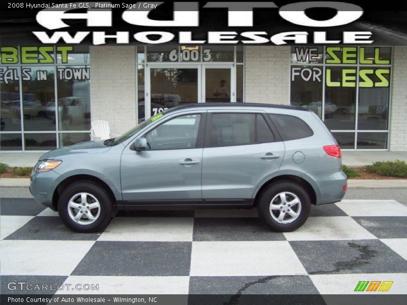 Platinum Sage / Gray 2008 Hyundai Santa Fe GLS