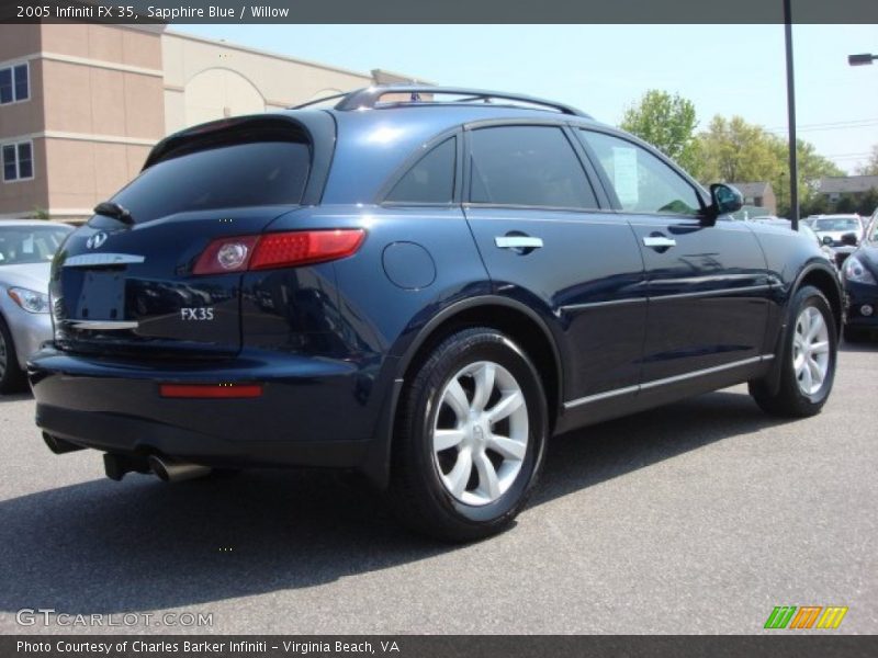 Sapphire Blue / Willow 2005 Infiniti FX 35