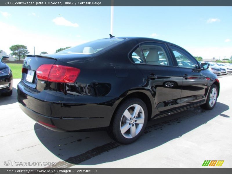 Black / Cornsilk Beige 2012 Volkswagen Jetta TDI Sedan
