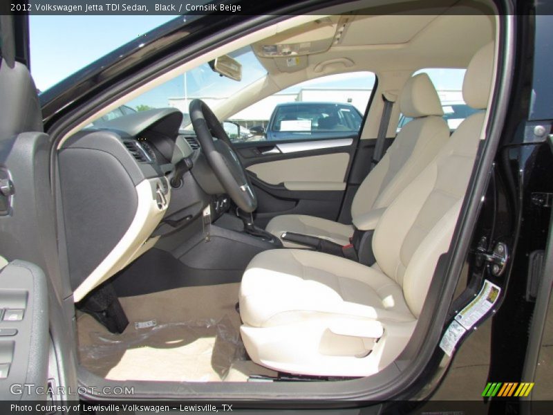 Black / Cornsilk Beige 2012 Volkswagen Jetta TDI Sedan
