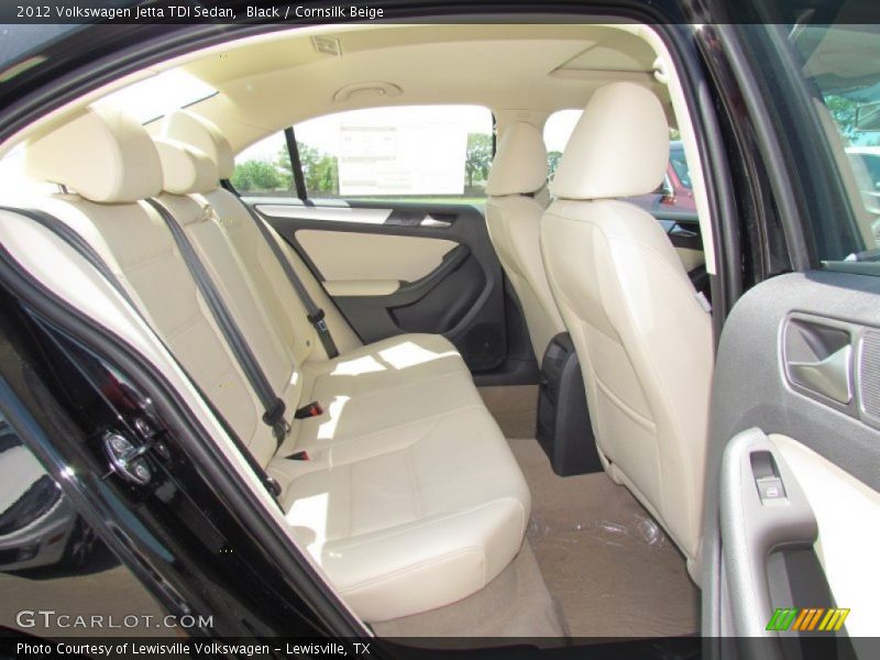 Black / Cornsilk Beige 2012 Volkswagen Jetta TDI Sedan
