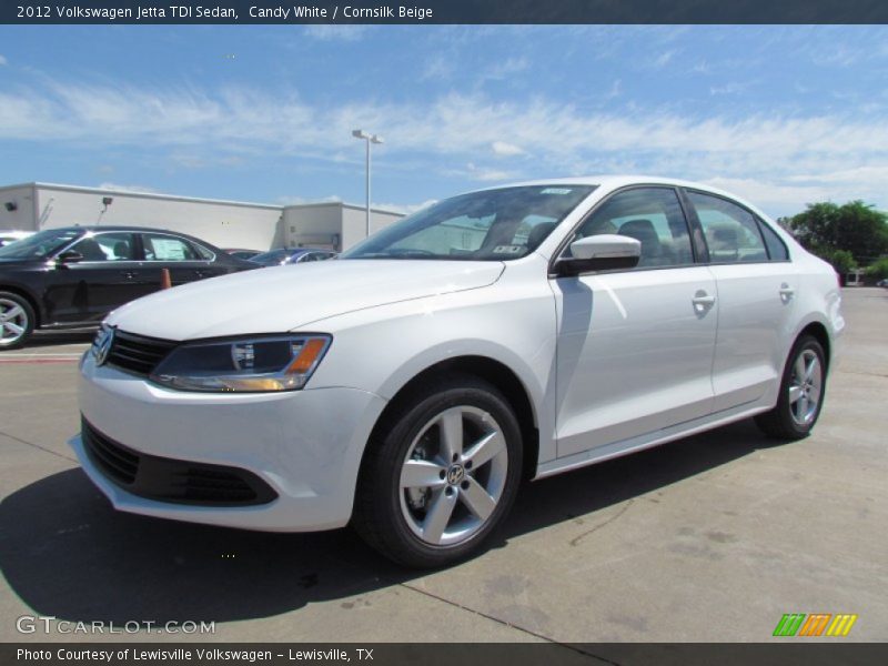 Candy White / Cornsilk Beige 2012 Volkswagen Jetta TDI Sedan