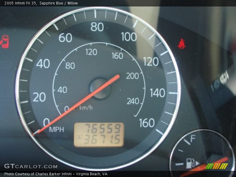 Sapphire Blue / Willow 2005 Infiniti FX 35