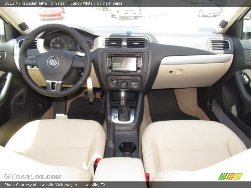 Candy White / Cornsilk Beige 2012 Volkswagen Jetta TDI Sedan