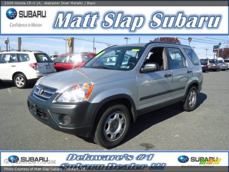 Alabaster Silver Metallic / Black 2006 Honda CR-V LX