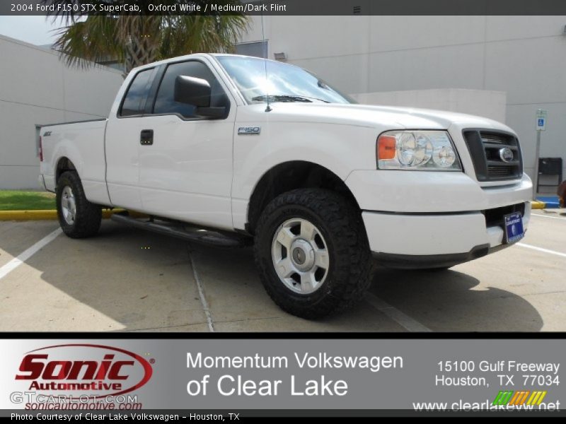 Oxford White / Medium/Dark Flint 2004 Ford F150 STX SuperCab