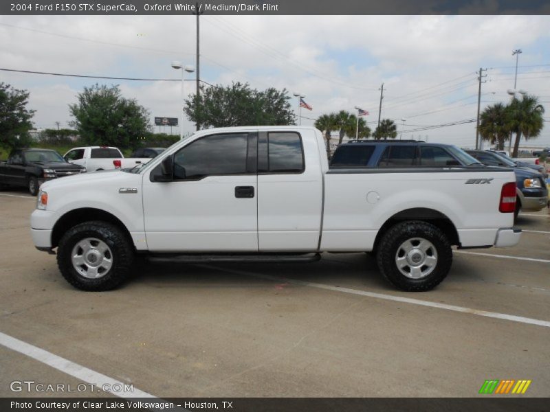 Oxford White / Medium/Dark Flint 2004 Ford F150 STX SuperCab