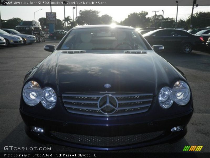 Capri Blue Metallic / Stone 2006 Mercedes-Benz SL 600 Roadster