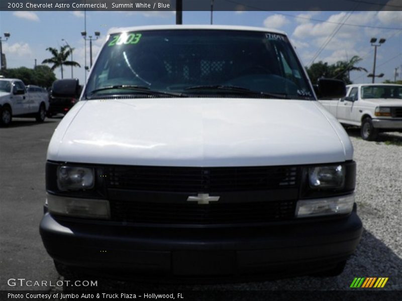Summit White / Blue 2003 Chevrolet Astro Commercial