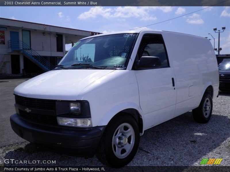 Summit White / Blue 2003 Chevrolet Astro Commercial
