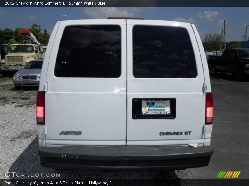 Summit White / Blue 2003 Chevrolet Astro Commercial
