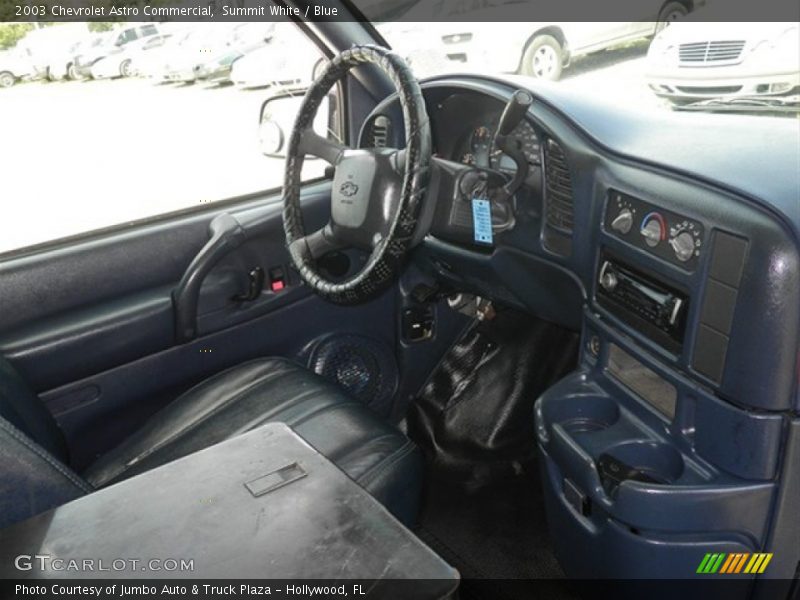Summit White / Blue 2003 Chevrolet Astro Commercial