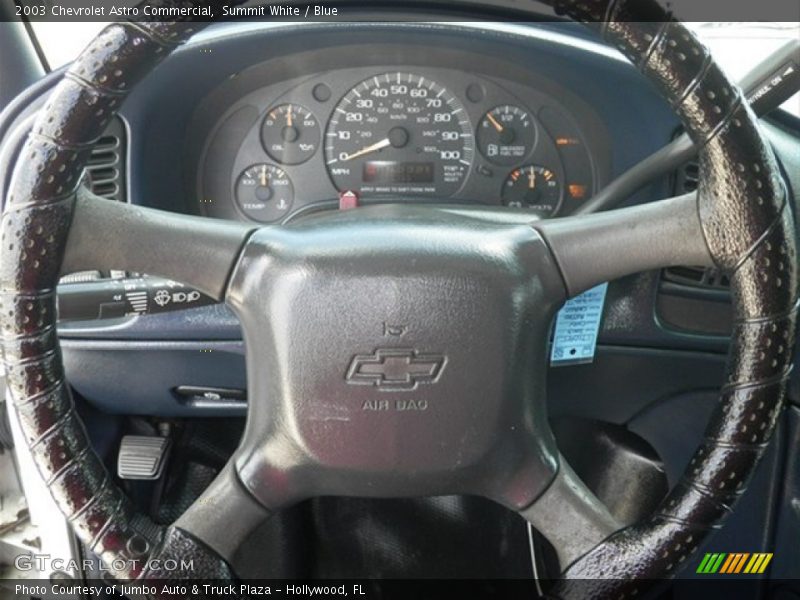 Summit White / Blue 2003 Chevrolet Astro Commercial