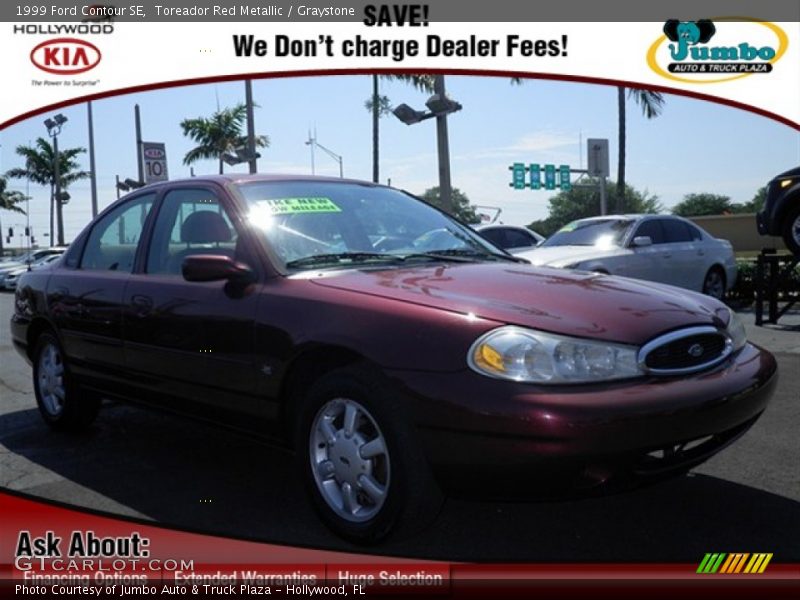 Toreador Red Metallic / Graystone 1999 Ford Contour SE