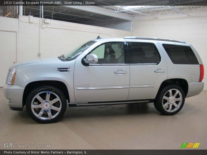 Silver Lining / Ebony 2010 Cadillac Escalade Premium AWD