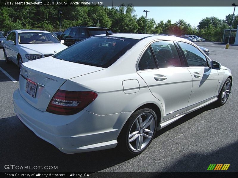 Arctic White / Black 2012 Mercedes-Benz C 250 Luxury