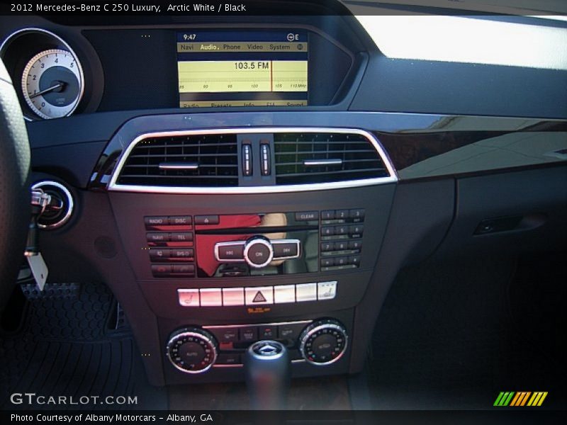 Arctic White / Black 2012 Mercedes-Benz C 250 Luxury