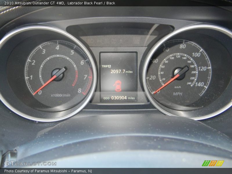 Labrador Black Pearl / Black 2010 Mitsubishi Outlander GT 4WD