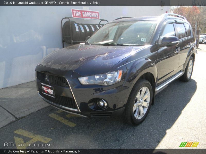 Cosmic Blue Metallic / Beige 2010 Mitsubishi Outlander SE 4WD
