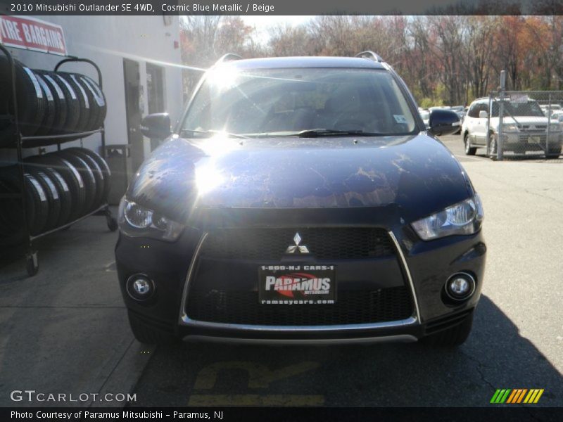 Cosmic Blue Metallic / Beige 2010 Mitsubishi Outlander SE 4WD