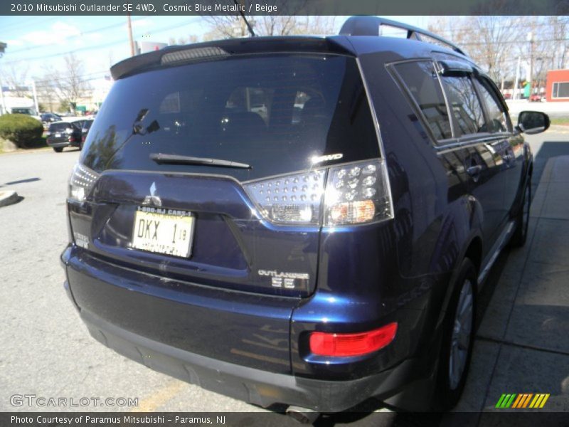 Cosmic Blue Metallic / Beige 2010 Mitsubishi Outlander SE 4WD