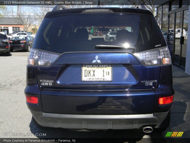 Cosmic Blue Metallic / Beige 2010 Mitsubishi Outlander SE 4WD