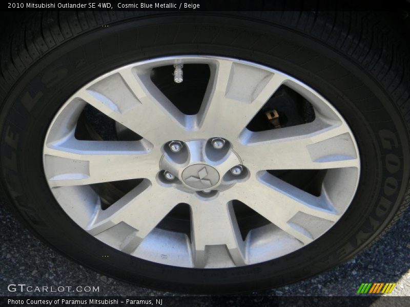Cosmic Blue Metallic / Beige 2010 Mitsubishi Outlander SE 4WD