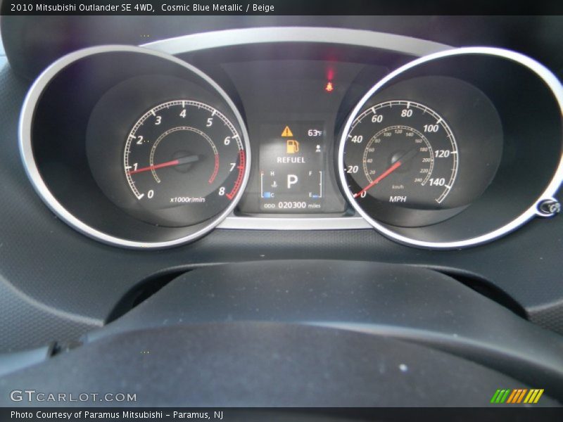 Cosmic Blue Metallic / Beige 2010 Mitsubishi Outlander SE 4WD