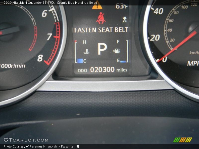 Cosmic Blue Metallic / Beige 2010 Mitsubishi Outlander SE 4WD