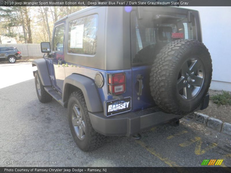 Deep Water Blue Pearl / Dark Slate Gray/Medium Slate Gray 2010 Jeep Wrangler Sport Mountain Edition 4x4
