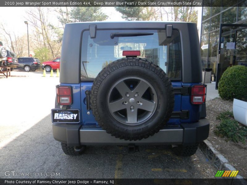 Deep Water Blue Pearl / Dark Slate Gray/Medium Slate Gray 2010 Jeep Wrangler Sport Mountain Edition 4x4