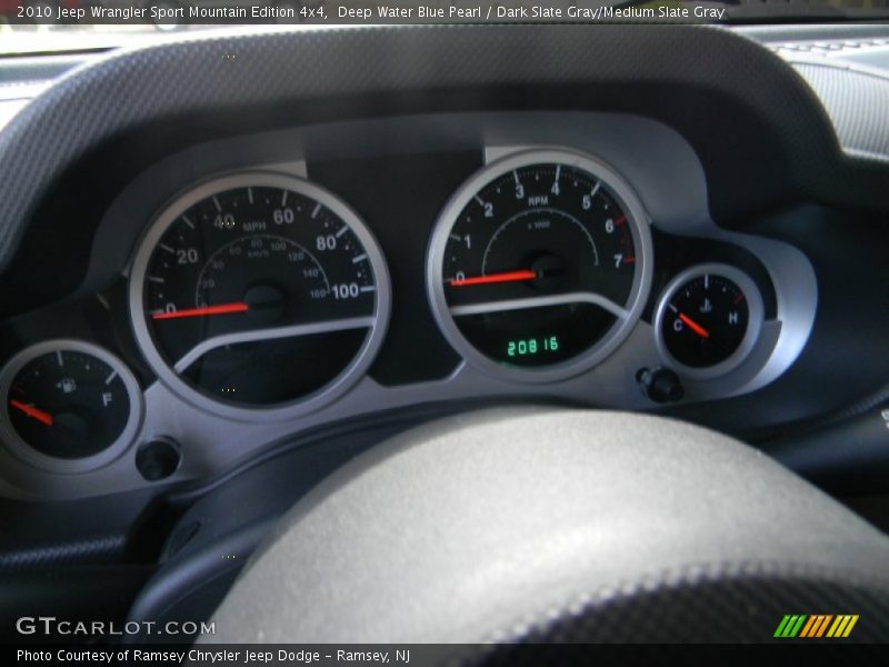 Deep Water Blue Pearl / Dark Slate Gray/Medium Slate Gray 2010 Jeep Wrangler Sport Mountain Edition 4x4
