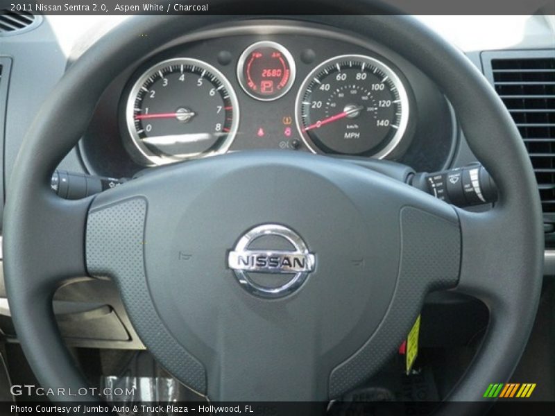 Aspen White / Charcoal 2011 Nissan Sentra 2.0