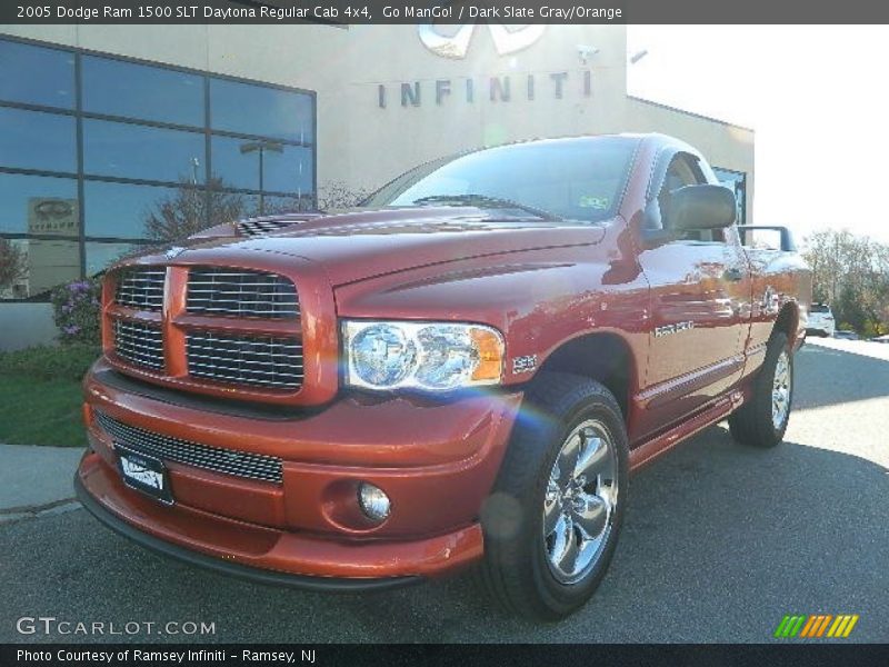 Go ManGo! / Dark Slate Gray/Orange 2005 Dodge Ram 1500 SLT Daytona Regular Cab 4x4