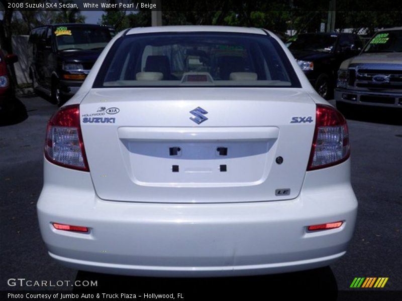 White Water Pearl / Beige 2008 Suzuki SX4 Sedan