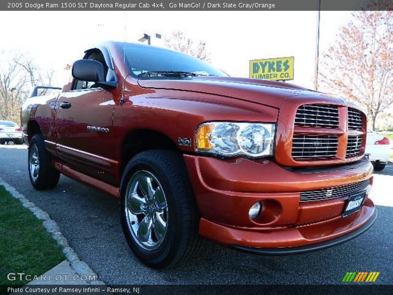 Go ManGo! / Dark Slate Gray/Orange 2005 Dodge Ram 1500 SLT Daytona Regular Cab 4x4