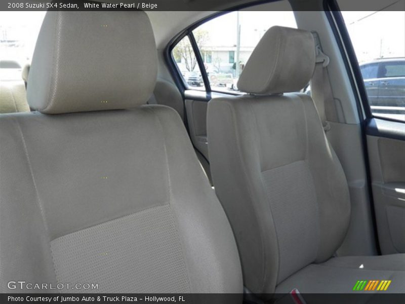 White Water Pearl / Beige 2008 Suzuki SX4 Sedan