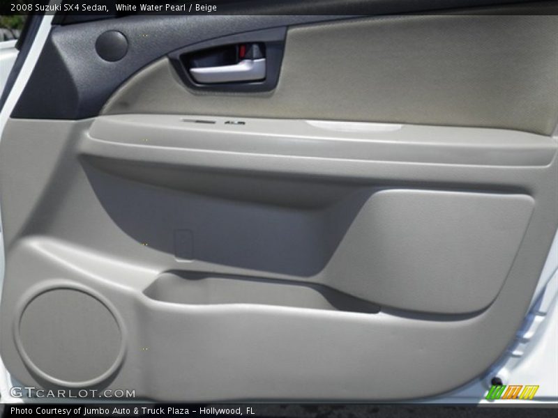 White Water Pearl / Beige 2008 Suzuki SX4 Sedan