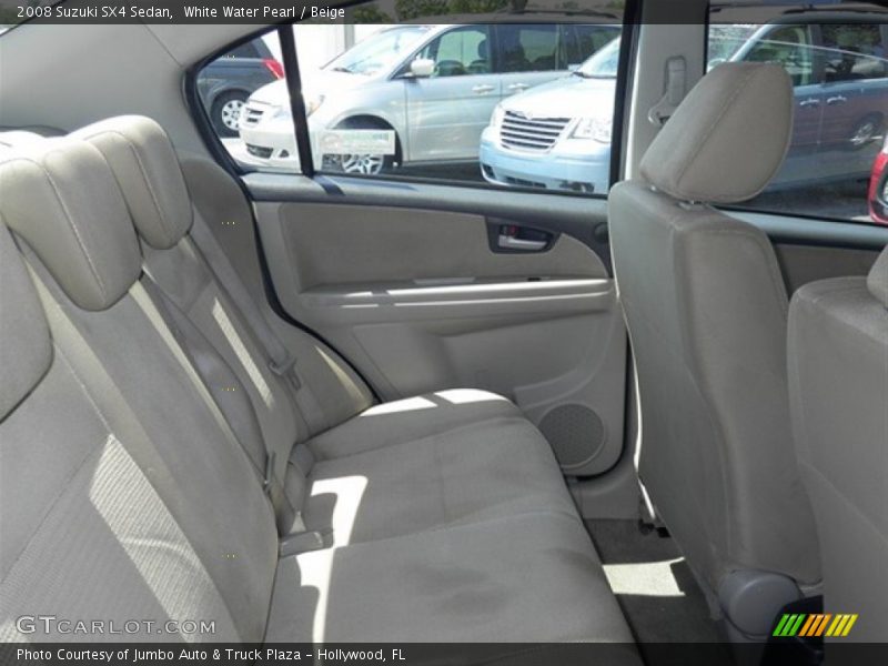 White Water Pearl / Beige 2008 Suzuki SX4 Sedan